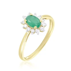 Outlet Histoire d'Or Bague Vladimir Or Jaune  Emeraude Diamants or jaune emeraude