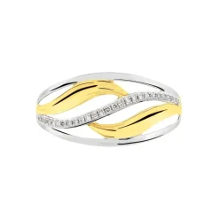 Best Histoire d'Or Bague Volcania Or Bicolore Diamant