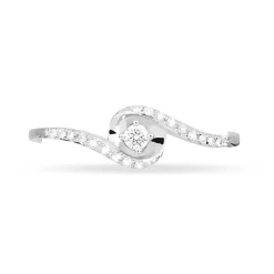Discount Histoire d'Or Bague Vrille Accompagnee or blanc diamant