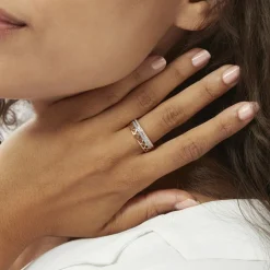 Online Histoire d'Or Bague Zoila Plaqué Or Jaune Oxyde De Zirconium