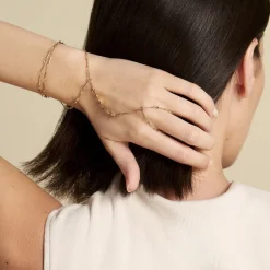 Discount Histoire d'Or Bijou De Main Lodi Acier Jaune