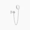 Clearance Histoire d'Or Bijou D'oreille Unitaire Argent Blanc Gosse Oxydes De Zirconium