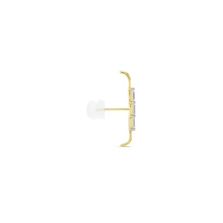 Outlet Histoire d'Or Bijou D'oreille Unitaire Alon Or Jaune Oxyde De Zirconium