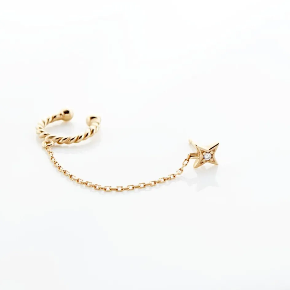 Best Histoire d'Or Bijou D'oreille Unitaire Plaqué Or Sweyn Oxyde De Zirconium