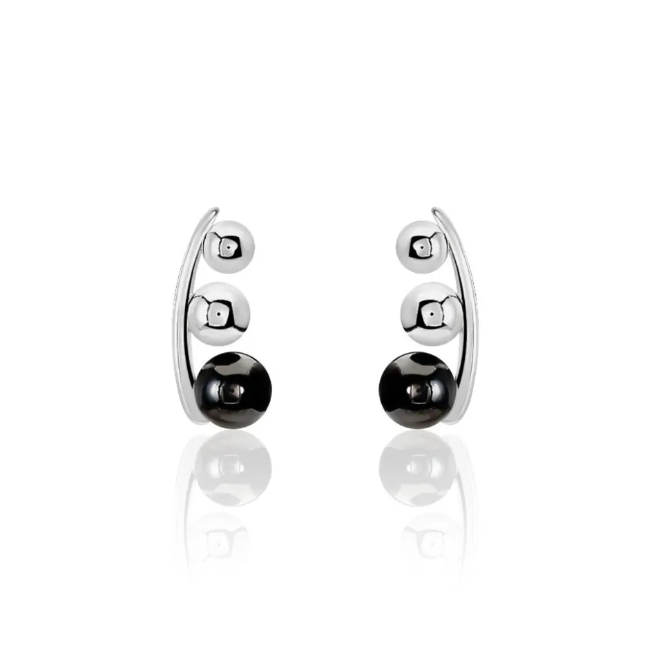 Clearance Histoire d'Or Bijoux D'oreilles Cleya Argent Blanc Céramique