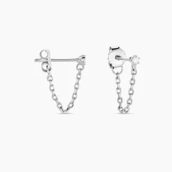 Clearance Histoire d'Or Bijoux D'oreilles Fantaisia Argent Blanc Oxyde De Zirconium