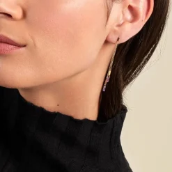 Sale Histoire d'Or Bijoux D'oreilles Lavender Or Jaune Améthyste