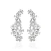 Clearance Histoire d'Or Bijoux D'oreilles Midnight Flower Argent Blanc Oxyde De Zirconium