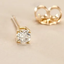 Histoire d'Or Boucle D'oreille Puce Unitaire Victoria or jaune diamant