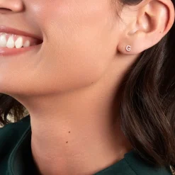 Sale Histoire d'Or Boucle D'oreille Puce Unitaire Jodoca Or Jaune Oxyde De Zirconium