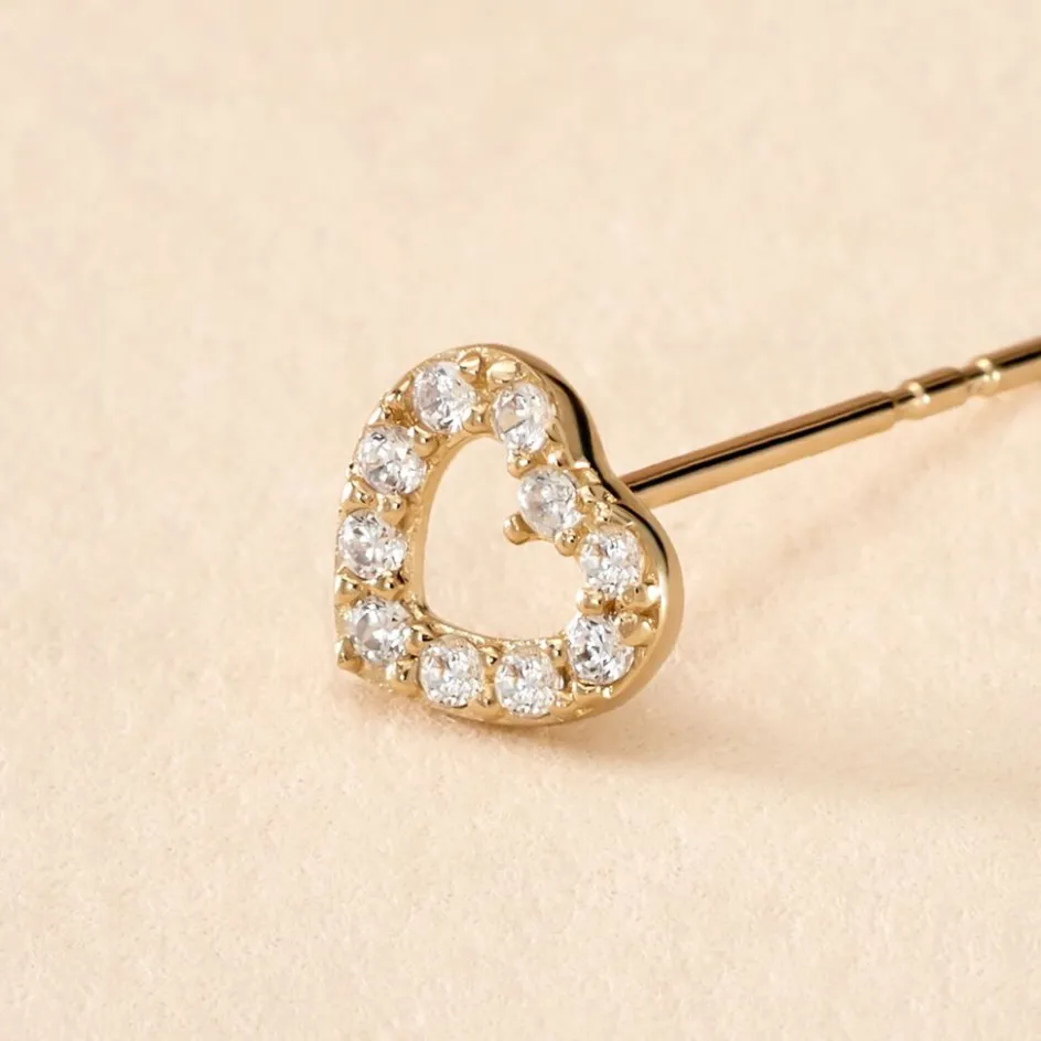 Best Histoire d'Or Boucle D'oreille Puce Unitaire Howie Or Jaune Oxyde De Zirconium