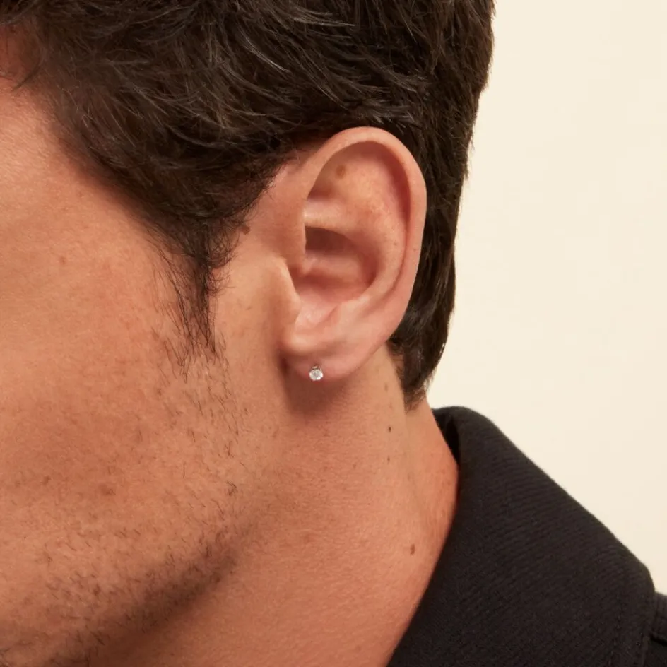 Sale Histoire d'Or Boucle D'oreille Puce Unitaire Victoria or blanc diamant