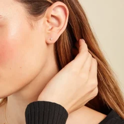 Best Histoire d'Or Boucle D'oreille Puce Unitaire Victoria or jaune diamant