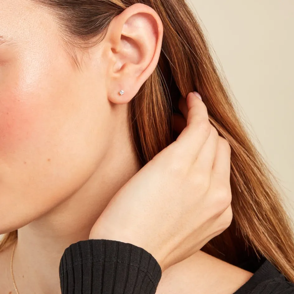 Best Histoire d'Or Boucle D'oreille Puce Unitaire Victoria or jaune diamant