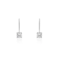 Outlet Histoire d'Or Boucles D'oreilles Dormeuses Argent Blanc Viventiol Oxyde De Zirconium