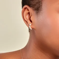 Best Histoire d'Or Boucles D'oreilles Dépareillées Jardins D'hiver Plaqué Or Oxyde