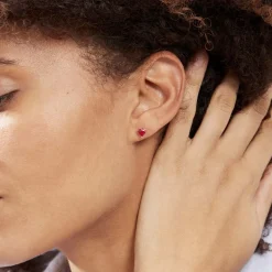 Best Histoire d'Or Boucles D'oreilles Kelvyn Argent Rose Oxyde