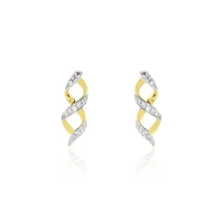 Sale Histoire d'Or Boucles D'oreilles Or Jaune Serj Oxydes De Zirconium