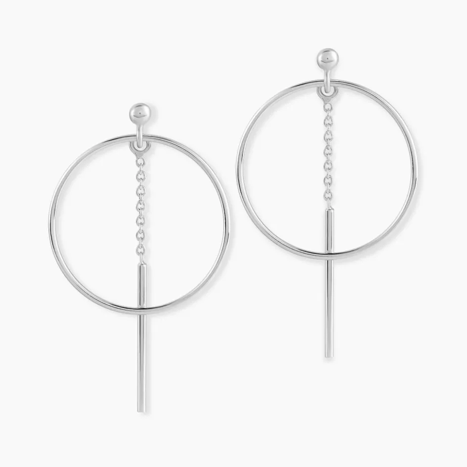 Clearance Histoire d'Or Boucles D'oreilles Pendantes Enissa Argent Blanc