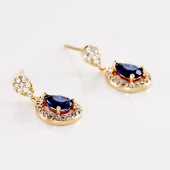 Histoire d'Or Boucles D'oreilles Pendantes Brigita Plaqué Or Pierre De Synthese* Boucles D'Oreilles|Boucles D'Oreilles Fantaisie