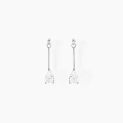 Best Histoire d'Or Boucles D'oreilles Pendantes Goutte Or Blanc Oxyde De Zirconium