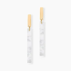 Best Histoire d'Or Boucles D'oreilles Pendantes Halcyone Or Jaune Nacre or jaune nacre blanche