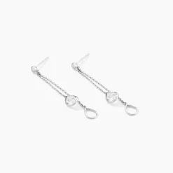 New Histoire d'Or Boucles D'oreilles Pendantes Emerika De Zirconium or blanc oxyde