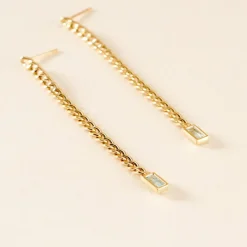 Histoire d'Or Boucles D'oreilles Pendantes Chain Or Jaune Topaze or jaune topaze azur