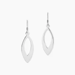 Clearance Histoire d'Or Boucles D'oreilles Pendantes Andrienne Argent Blanc