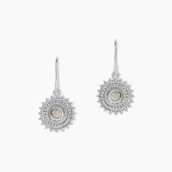 Best Histoire d'Or Boucles D'oreilles Pendantes Nyoko Argent Blanc Labradorite