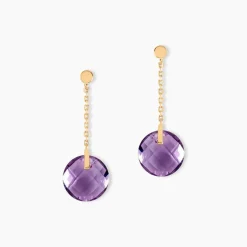 Histoire d'Or Boucles D'oreilles Pendantes Ludmille Or Jaune Amethyste* Boucles D'Oreilles|Boucles D'Oreilles Pendantes