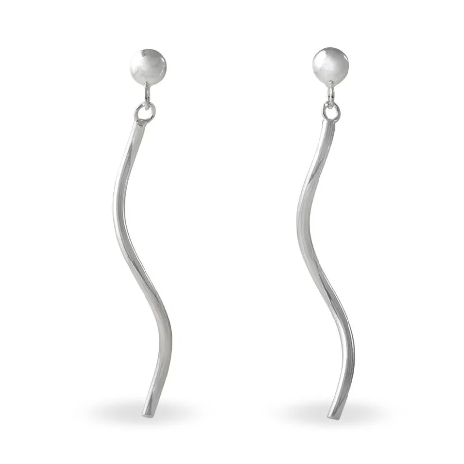 Outlet Histoire d'Or Boucles D'oreilles Pendantes Yaell Argent Blanc