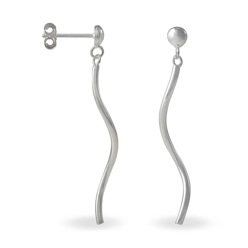 Outlet Histoire d'Or Boucles D'oreilles Pendantes Yaell Argent Blanc