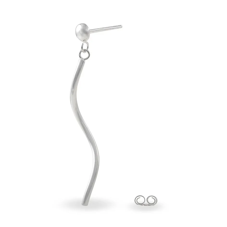 Outlet Histoire d'Or Boucles D'oreilles Pendantes Yaell Argent Blanc