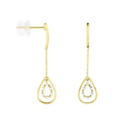 Clearance Histoire d'Or Boucles D'oreilles Pendantes Marganela Or Jaune Diamant