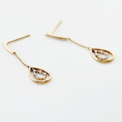 Clearance Histoire d'Or Boucles D'oreilles Pendantes Marganela Or Jaune Diamant