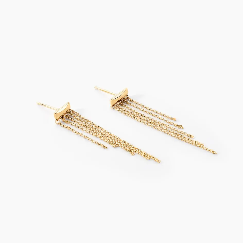 Best Histoire d'Or Boucles D'oreilles Pendantes Brin D'or Or Jaune