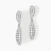 Sale Histoire d'Or Boucles D'oreilles Pendantes Tiwa Argent Blanc Oxyde De Zirconium