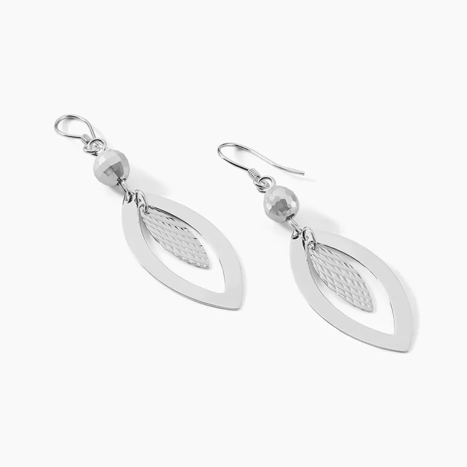 Outlet Histoire d'Or Boucles D'oreilles Pendantes Lucinda Argent Blanc