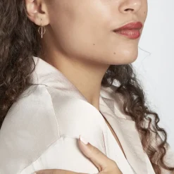 Clearance Histoire d'Or Boucles D'oreilles Pendantes Or Jaune Guda Oxyde De Zirconium