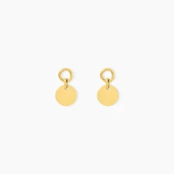 Outlet Histoire d'Or Boucles D'Oreilles Pendantes Finesse Acier Jaune