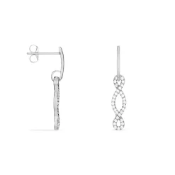 Sale Histoire d'Or Boucles D'oreilles Pendantes Carla Argent Blanc Oxyde De Zirconium
