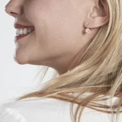 Sale Histoire d'Or Boucles D'oreilles Pendantes Mentoura Or Blanc Diamant Synthétique