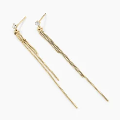 Best Histoire d'Or Boucles D'oreilles Pendantes Carrine Or Jaune Oxyde De Zirconium
