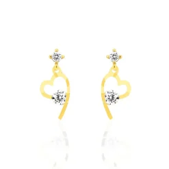 Discount Histoire d'Or Boucles D'oreilles Pendantes Romance De Zirconium or jaune oxyde