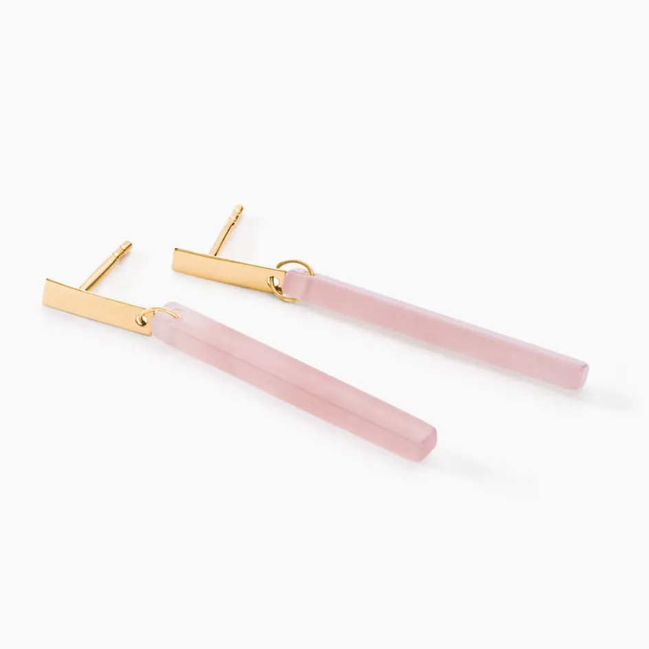 Outlet Histoire d'Or Boucles D'oreilles Pendantes Halcyone Or Jaune Calcédoine or jaune calcédoine pêche