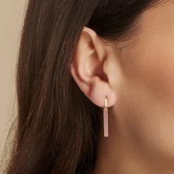 Outlet Histoire d'Or Boucles D'oreilles Pendantes Halcyone Or Jaune Calcédoine or jaune calcédoine pêche