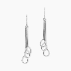 Best Histoire d'Or Boucles D'oreilles Pendantes Flat Argent Blanc