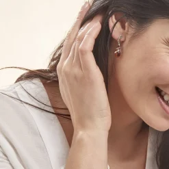 Best Histoire d'Or Boucles D'oreilles Pendantes Argent Blanc Melusine Ambre