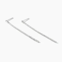Best Histoire d'Or Boucles D'oreilles Pendantes Lou-anne De Zirconium argent blanc oxyde